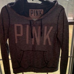 Light hoodie by Victoria Secret- Pink zipper front